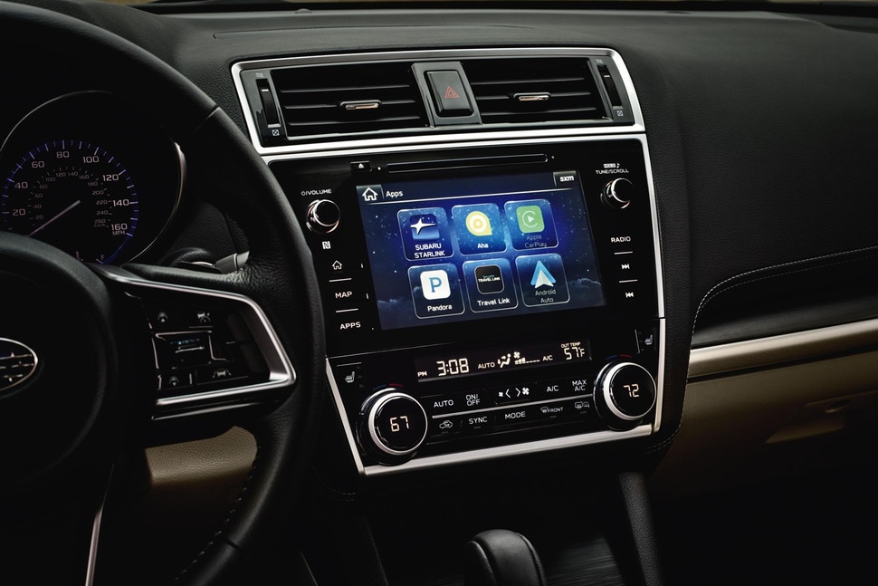 2018-subaru-legacy-redesigned-interior redesigned center stack interior of 2018 legacy