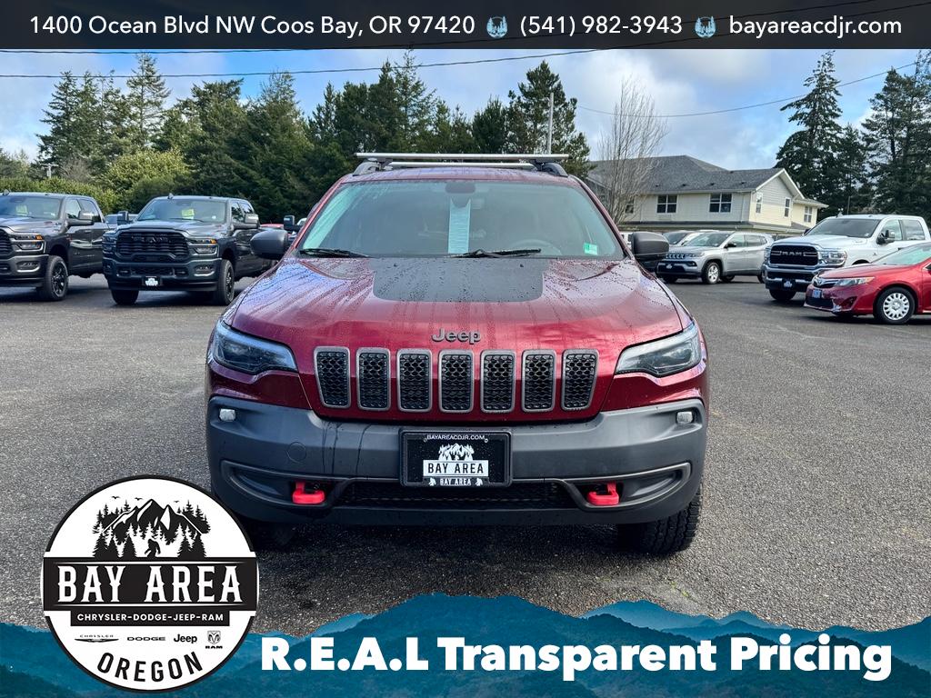 Used 2020 Jeep Cherokee Trailhawk with VIN 1C4PJMBXXLD648326 for sale in Coos Bay, OR