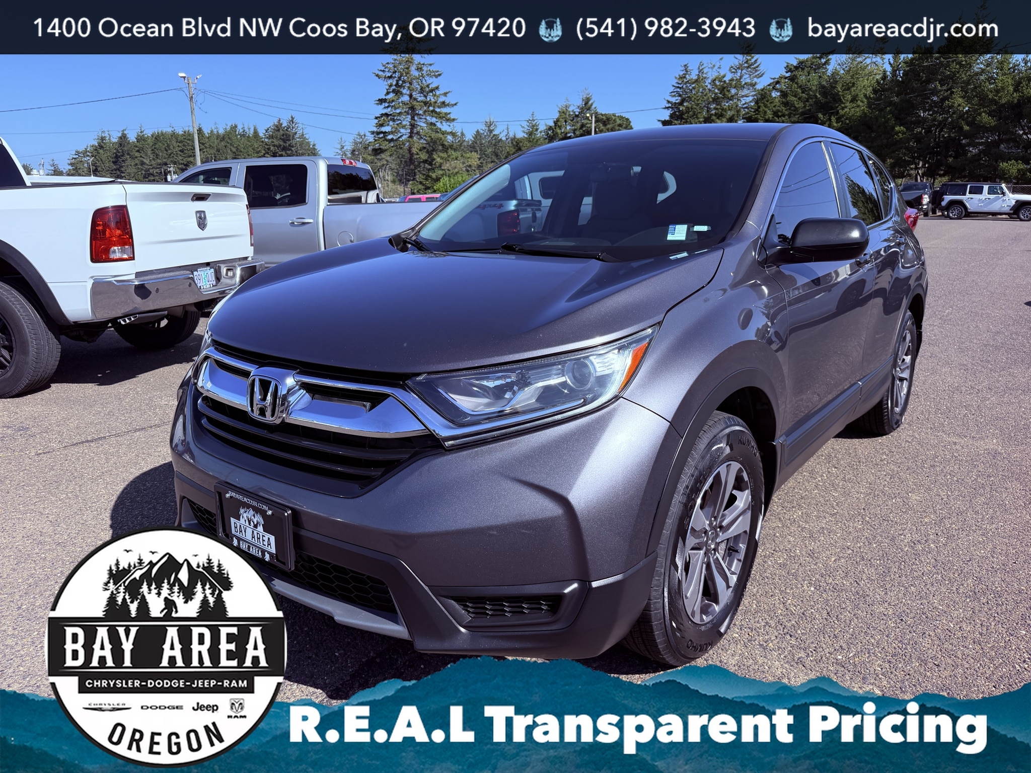 Used 2017 Honda CR-V LX with VIN 2HKRW6H32HH211335 for sale in Coos Bay, OR