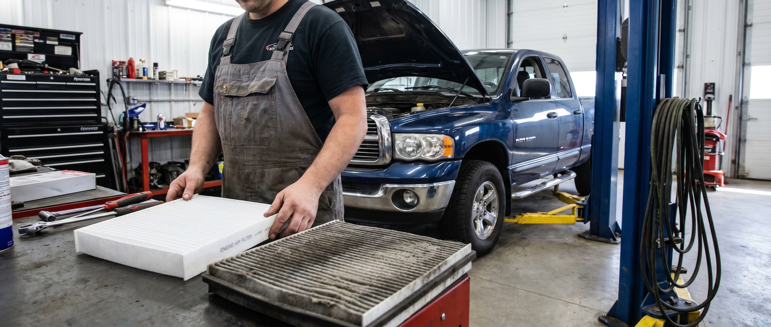 Engine air filter maintenance for Chrysler Dodge Jeep Ram vehicles in Panama City, FL