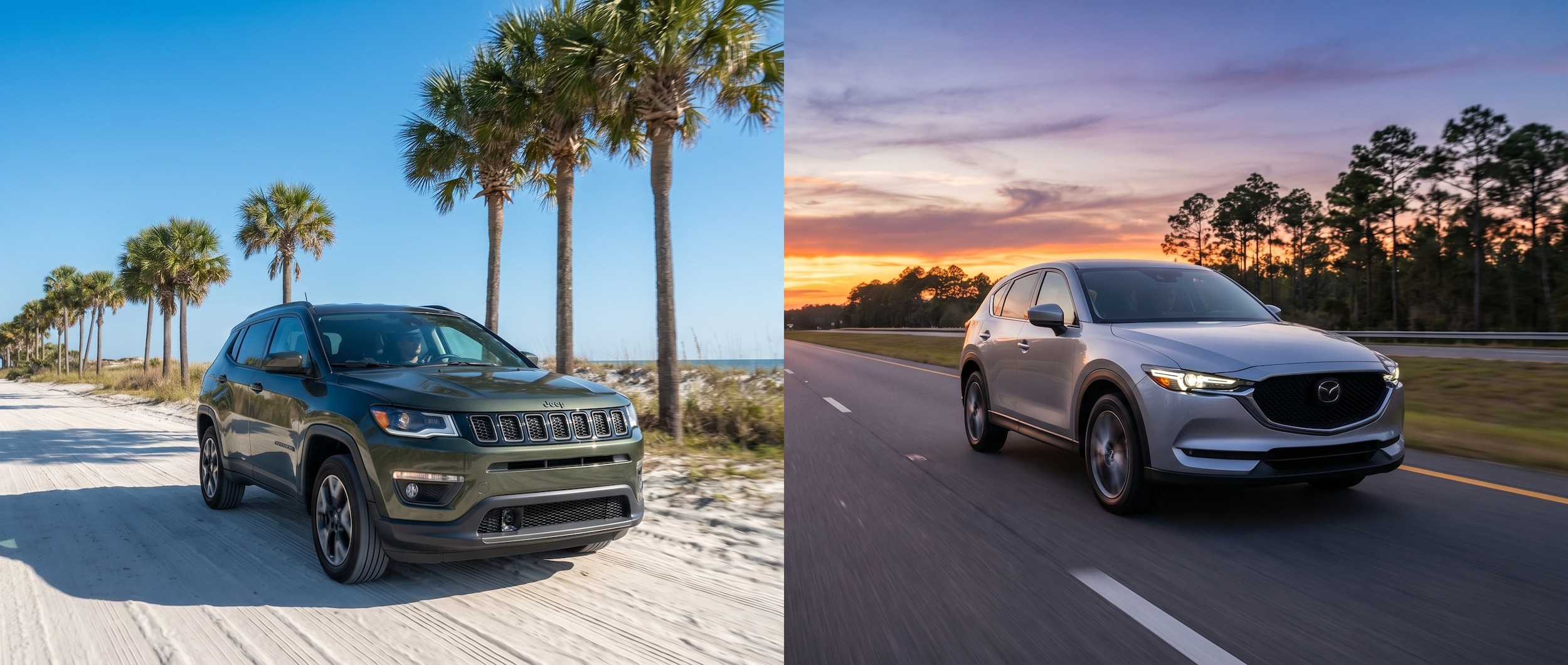 Jeep Compass and Mazda CX-5 comparison for Panama City FL commuters