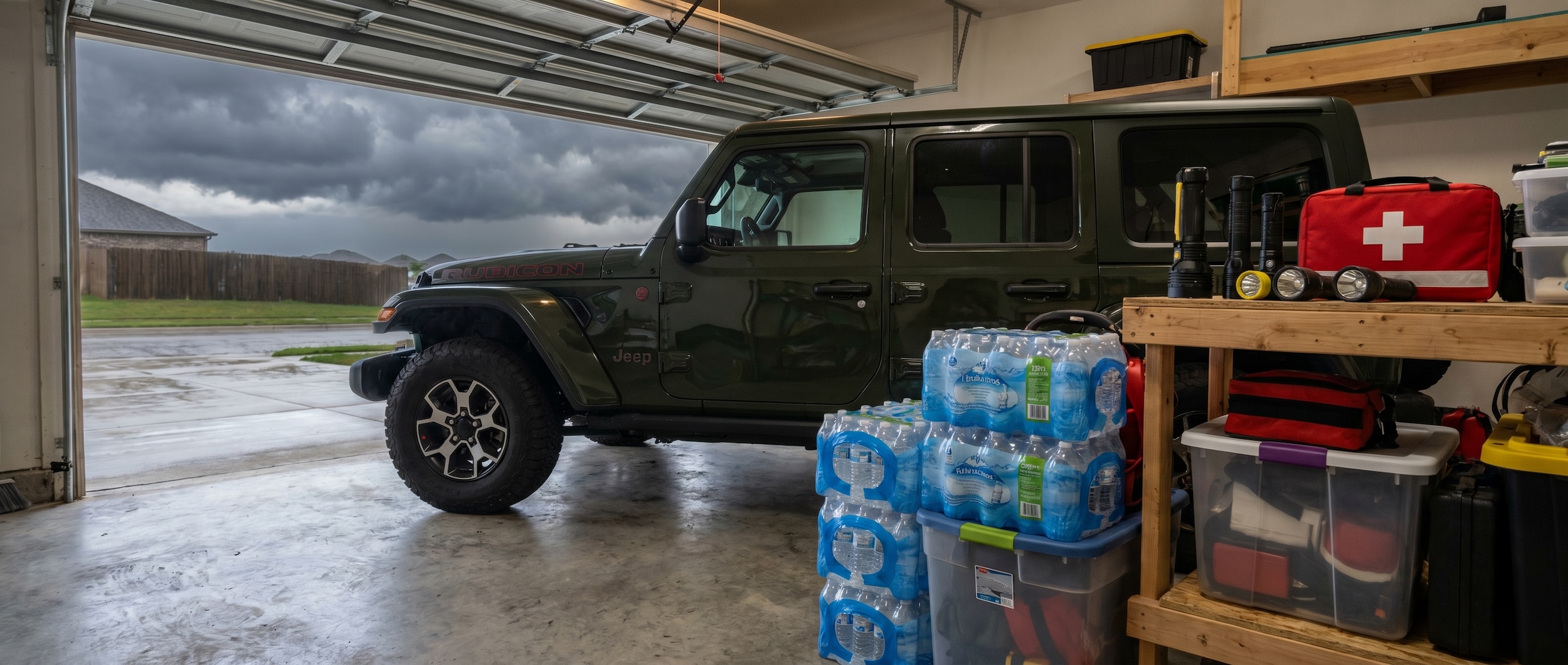 Jeep Wrangler hurricane preparation in Panama City FL