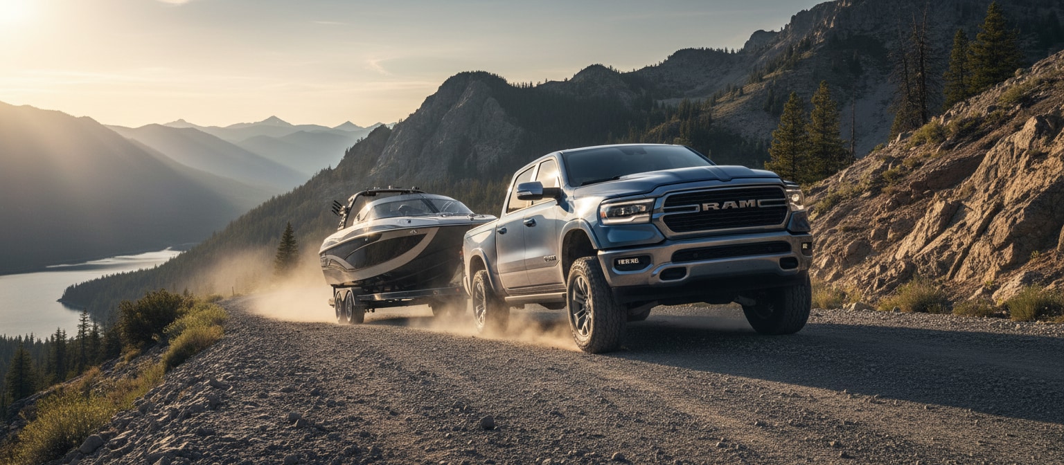 Ram truck demonstrating torque power while towing in Birmingham, AL
