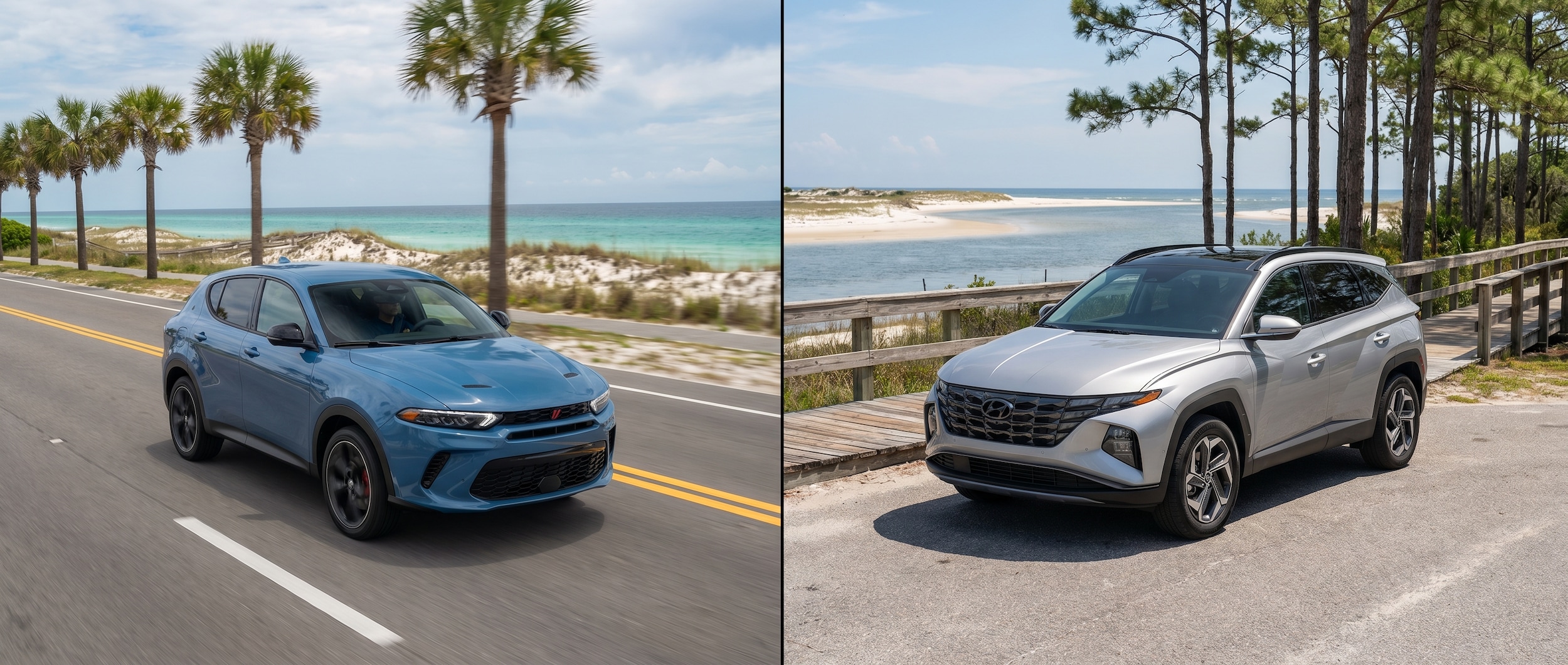 Dodge Hornet and Hyundai Tucson comparison vehicles in Panama City, FL