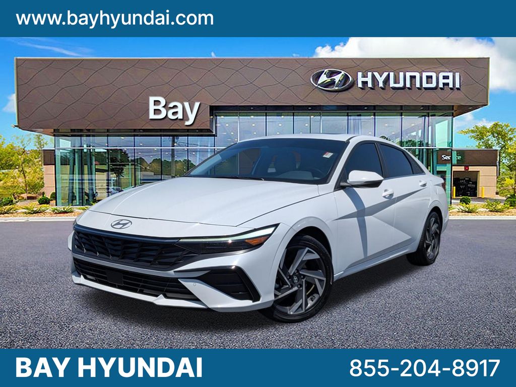 Serenity White 2024 Hyundai Elantra Hybrid Limited FWD Sedan Front-Wheel Drive 6-Speed Dual Clutch