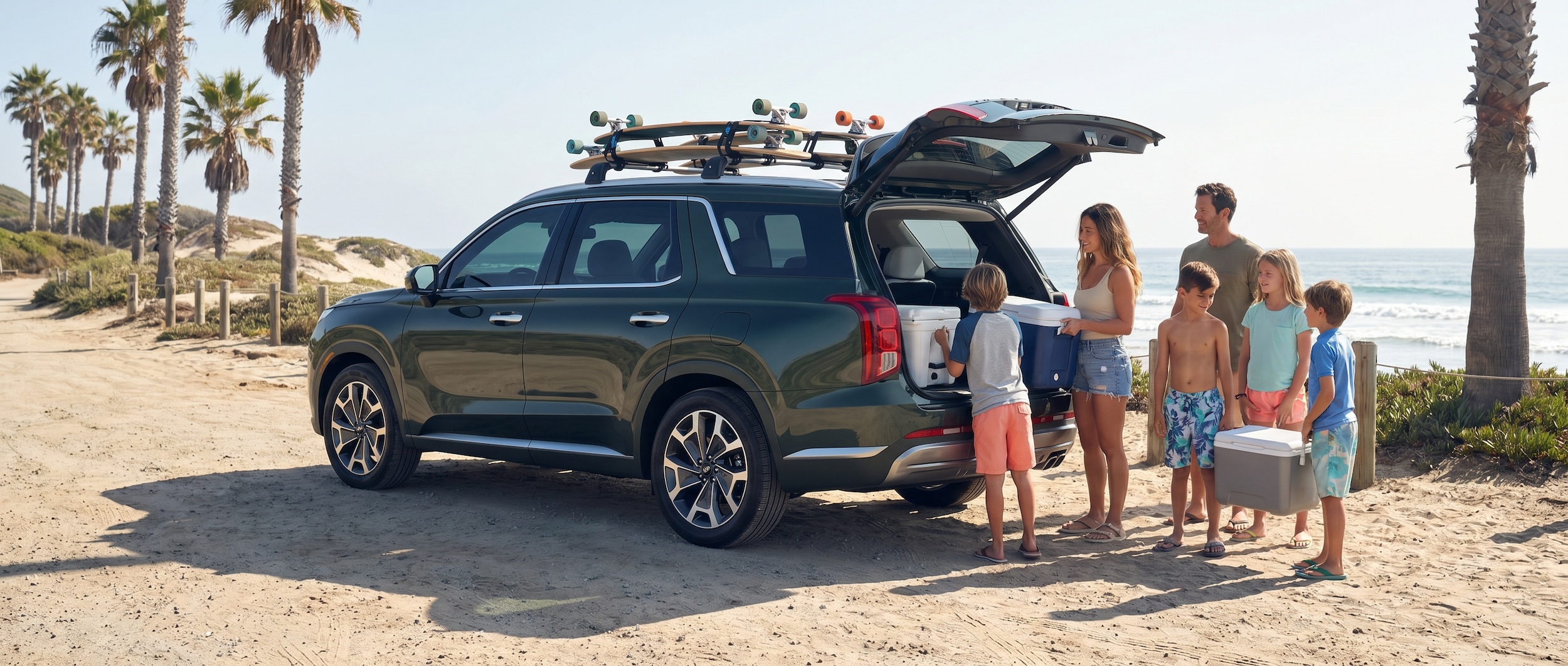 Hyundai Palisade loaded for beach day with family in Panama City FL