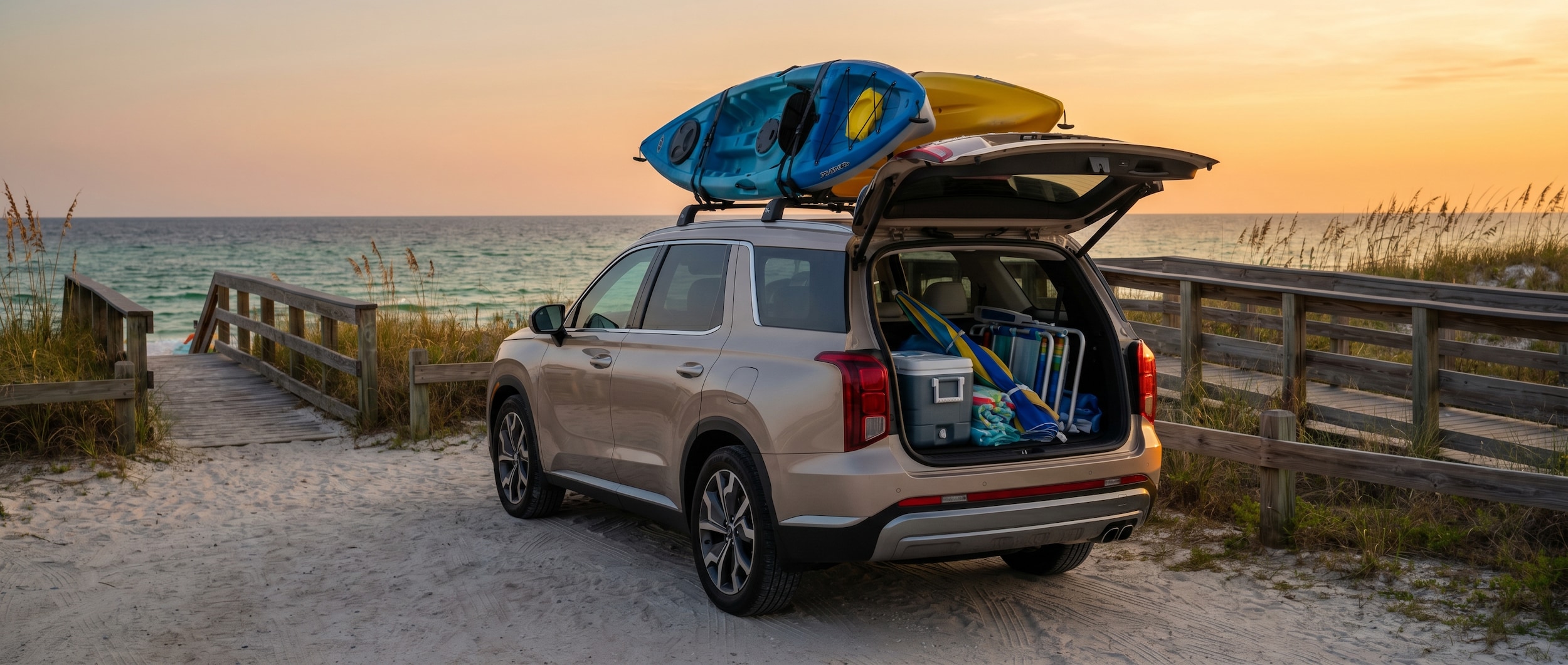 Hyundai vehicles for beach adventures at Shell Island and St. Andrews State Park in Panama City, FL