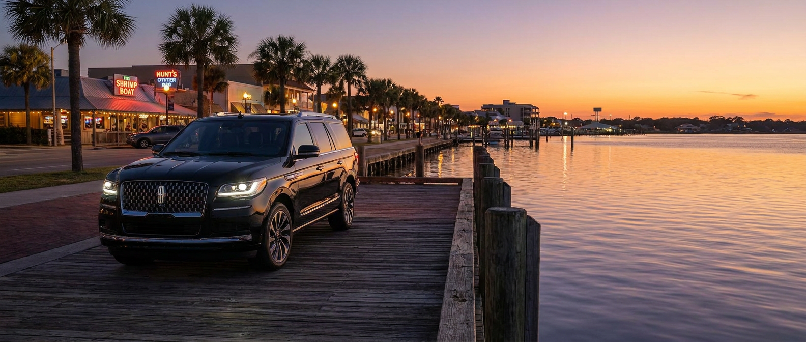 2026 Lincoln Navigator L parked at Historic St. Andrews waterfront in Panama City FL