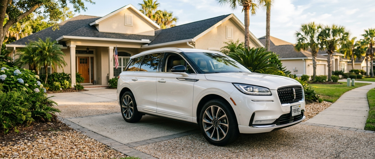 2026 Lincoln Nautilus parked in a Callaway neighborhood driveway on a sunny Florida morning