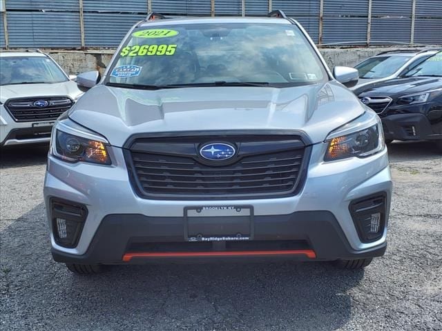 Used 2021 Subaru Forester Sport with VIN JF2SKARC9MH456187 for sale in Brooklyn, NY