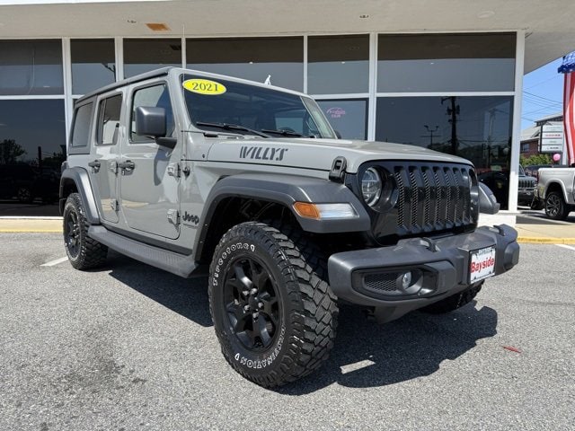 Used 2021 Jeep Wrangler Unlimited Willys with VIN 1C4HJXDN2MW742031 for sale in Annapolis, MD