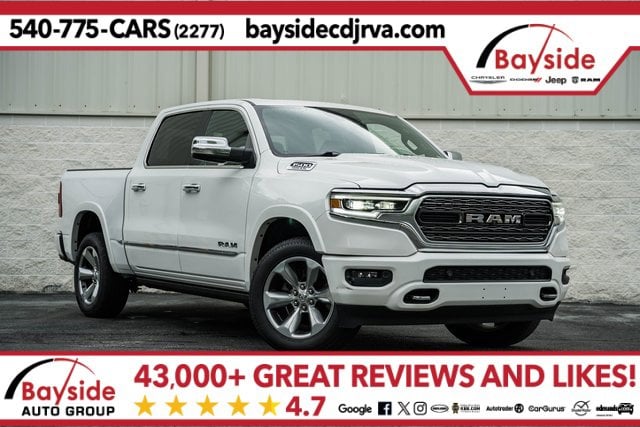 Used Ivory White Tri Coat Pearlcoat 2019 Ram All New 1500 Limited For Sale in King George VA 1C6SRFHT9KN896201