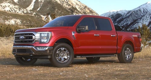 2021 Ford F-150 in Rapid Red
