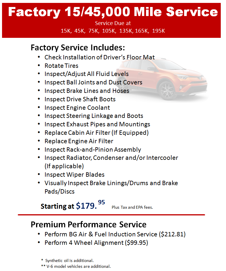 Toyota Maintenance Schedule Prince Frederick Toyota Service