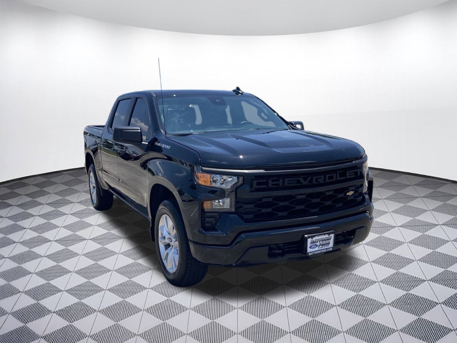 Certified 2024 Chevrolet Silverado 1500 Custom with VIN 3GCPABEK0RG228784 for sale in Baytown, TX