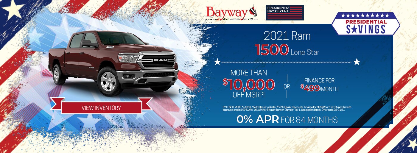 Find a New Vehicle at Bayway CDJR Pasadena Car Dealerships