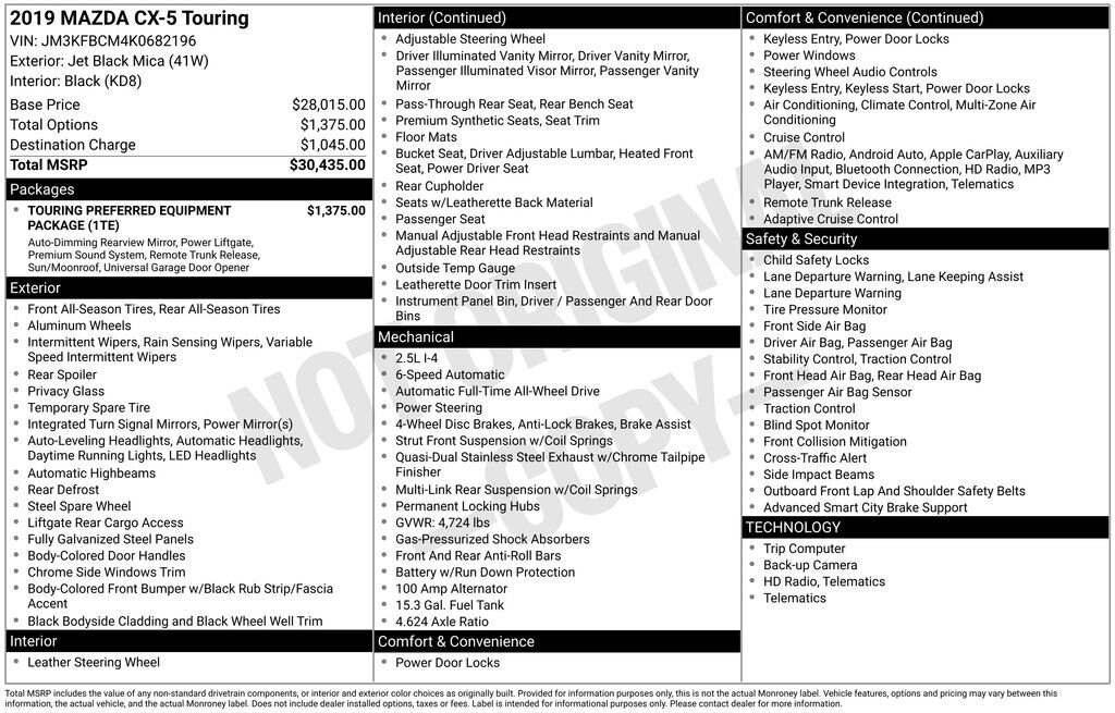 Used 2019 Mazda CX-5 Touring SUV