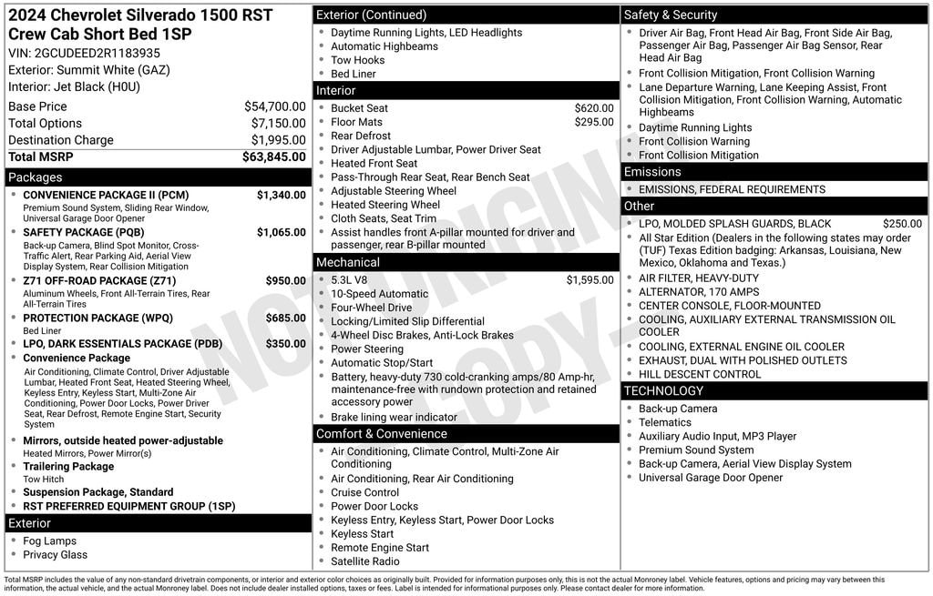 Used 2024 Chevrolet Silverado 1500 RST Truck Crew Cab