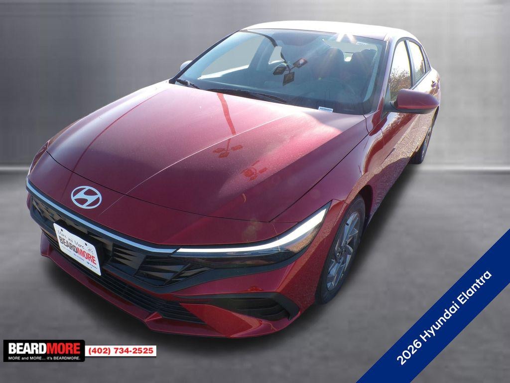 New 2026 Hyundai Elantra Hybrid Blue Sedan