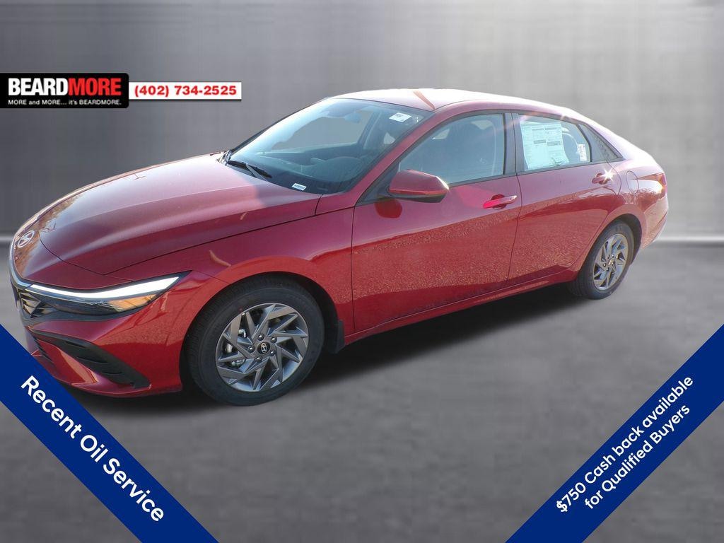 New 2026 Hyundai Elantra Hybrid Blue Sedan