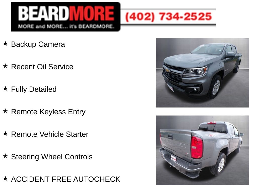 Certified 2022 Chevrolet Colorado LT Truck Crew Cab