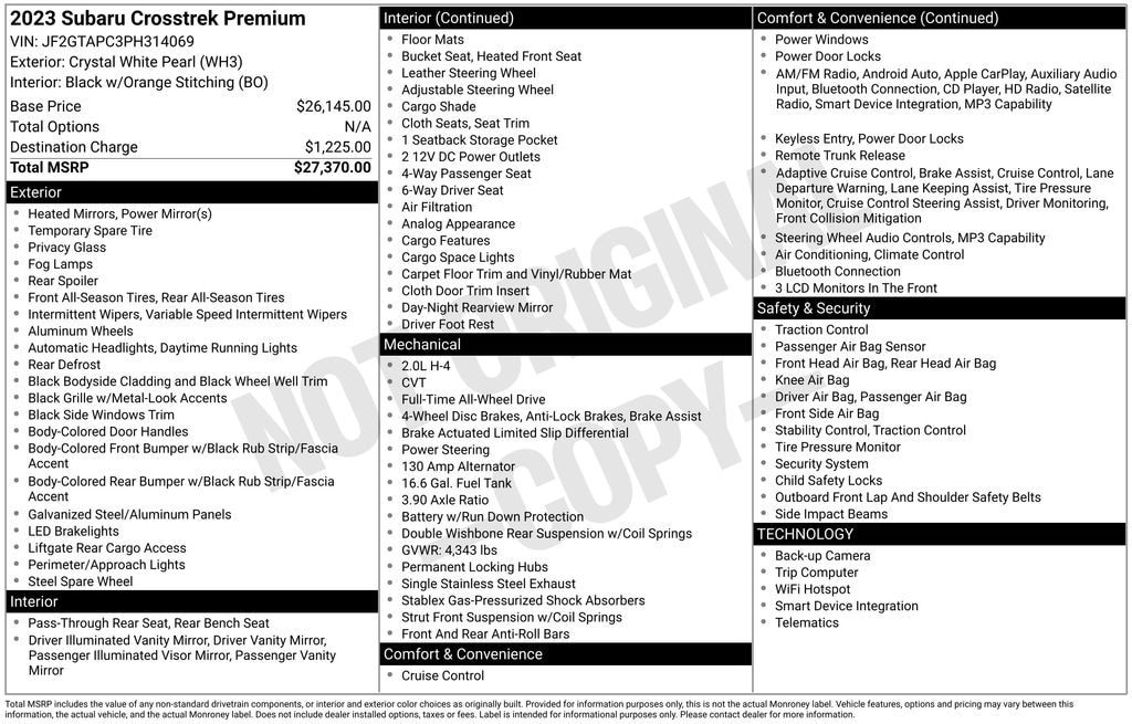 Used 2023 Subaru Crosstrek Premium SUV