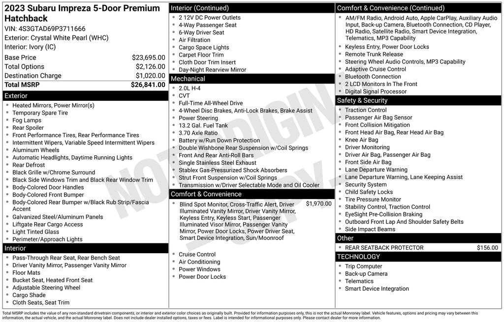 Used 2023 Subaru Impreza Premium 5-Door