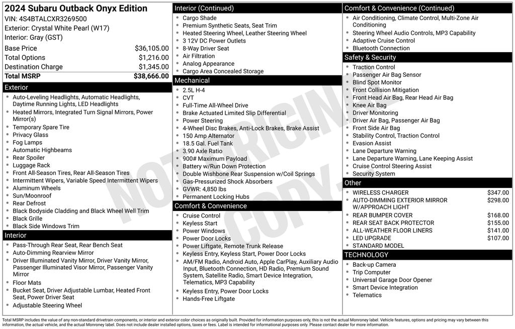 Used 2024 Subaru Outback Onyx Edition SUV