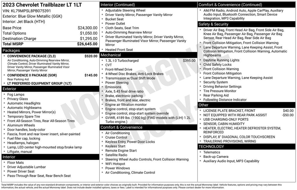 Certified 2023 Chevrolet Trailblazer LT SUV