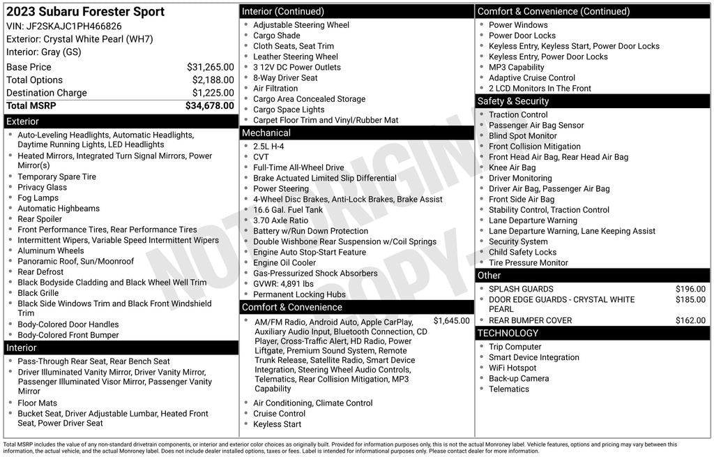 Used 2023 Subaru Forester Sport SUV