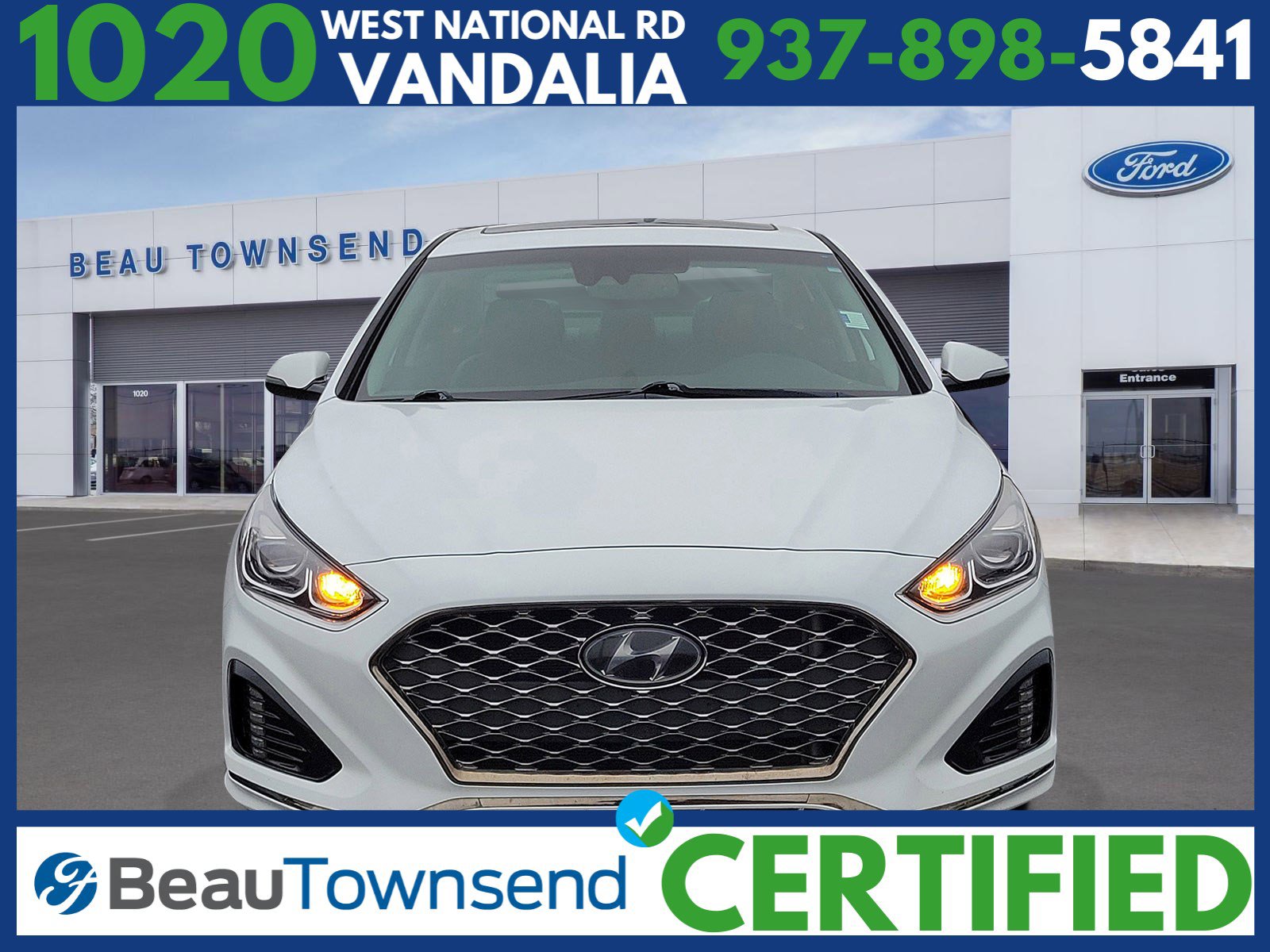Certified 2019 Hyundai Sonata Limited with VIN 5NPE34AF8KH760402 for sale in Vandalia, OH