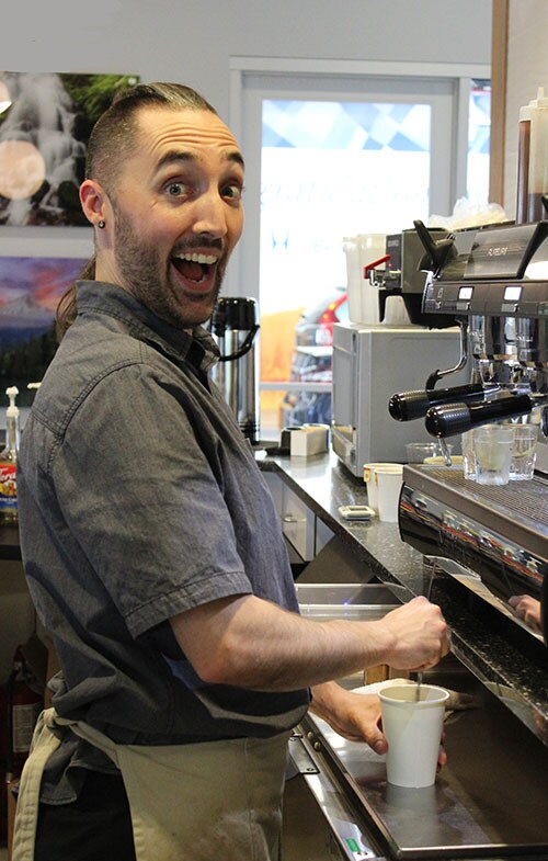 Corey - Our barista at Bob's Cafe