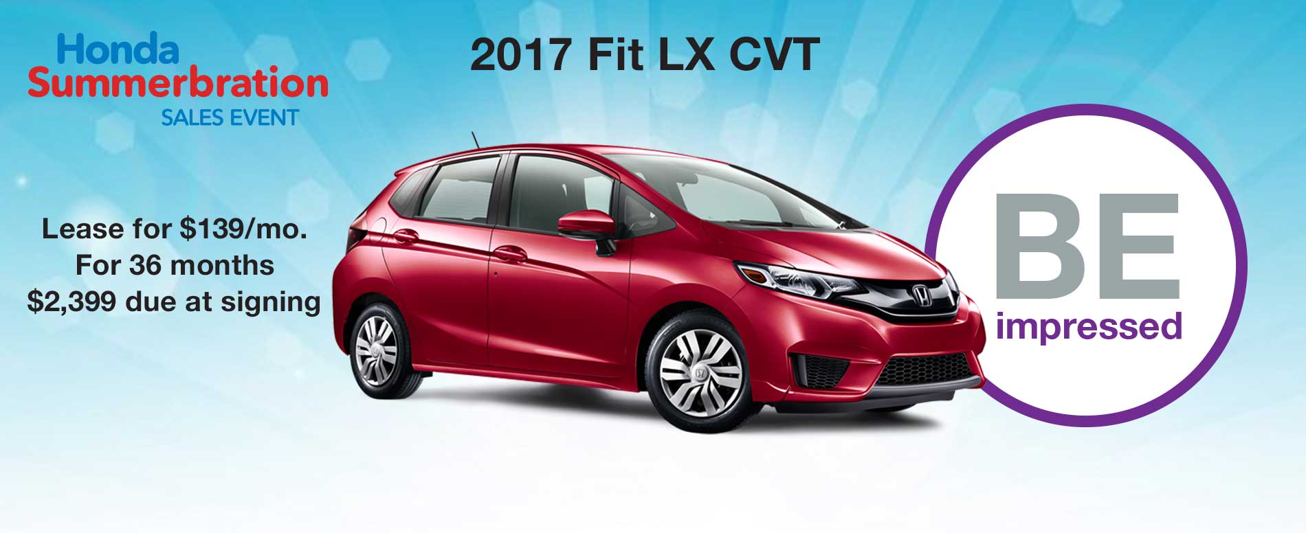 Honda Fit Lease Special Portland BE impressed. Lease a Honda Fit LX for $139 per month with $2,399 due at signing.