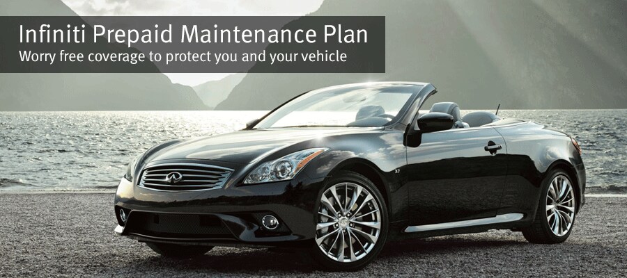 Image of the INFINITI Q60 Convertibale titled INFINITI Prepaid Maintenance Plan - Worry free coveage to protect you and your vehicle.