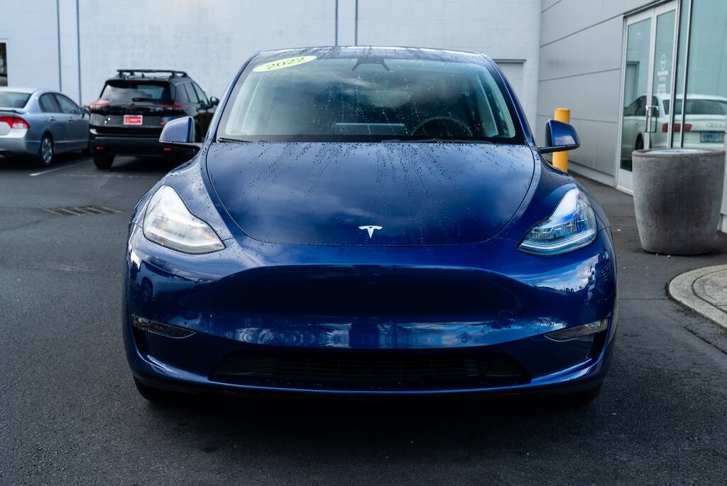 Used 2022 Tesla Model Y Long Range with VIN 7SAYGAEE2NF489604 for sale in Kansas City