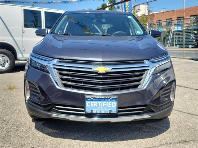 Certified 2022 Chevrolet Equinox LT with VIN 2GNAXKEVXN6106672 for sale in Yonkers, NY