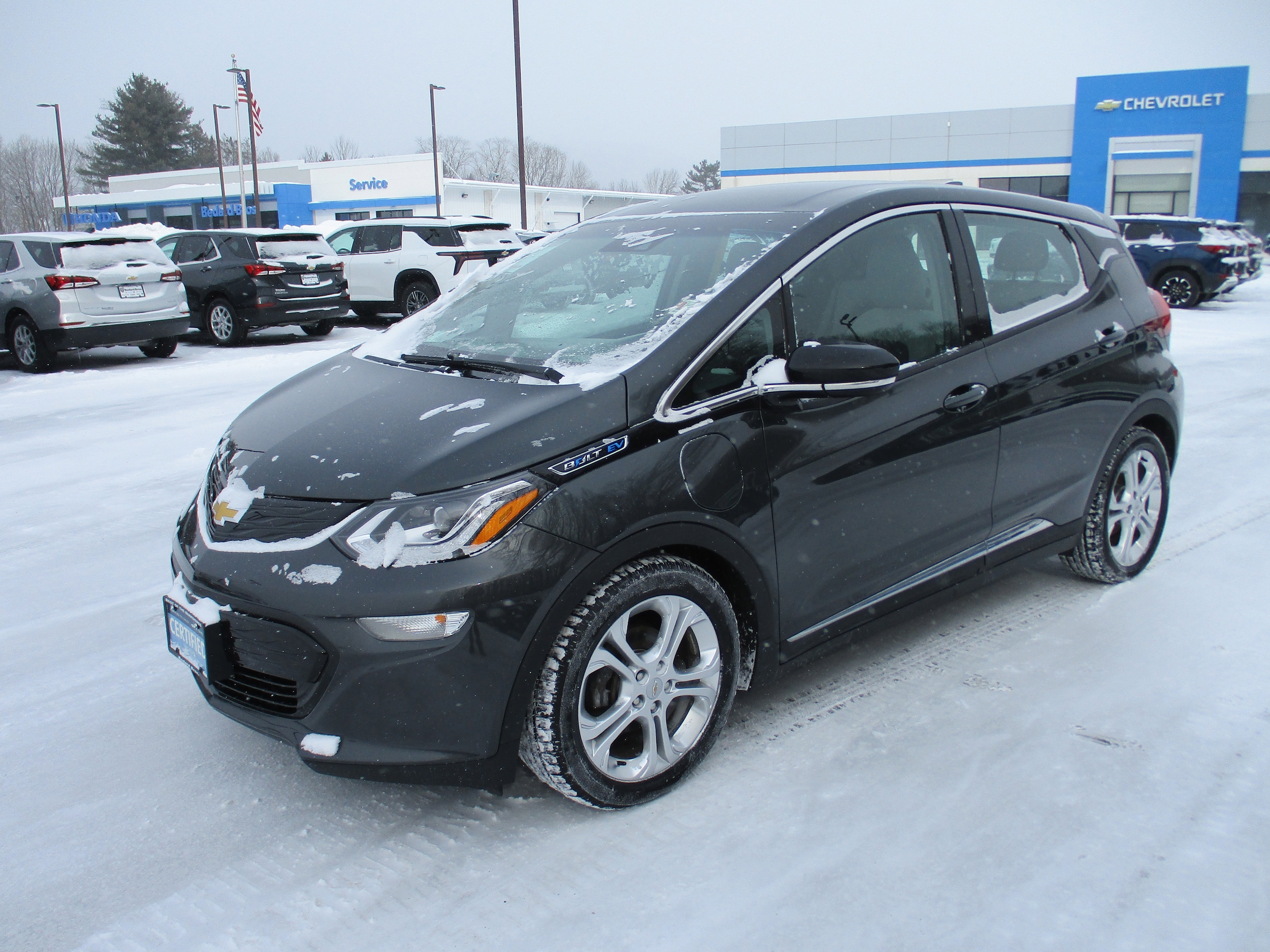 Used 2021 Chevrolet Bolt EV LT with VIN 1G1FY6S04M4102993 for sale in Cheshire, MA