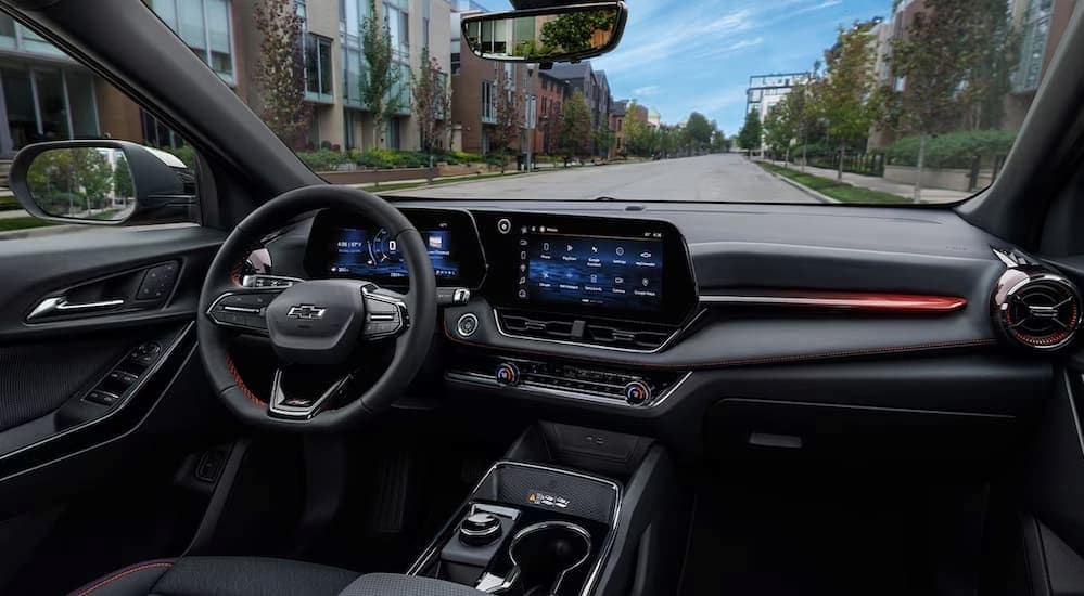 Chevy%20Equinox%20for%20sale%20-%202025%20Chevy%20Equinox%20-%20Interior.jpg The black interior and dash are shown in a 2025 Chevy Equinox for sale.
