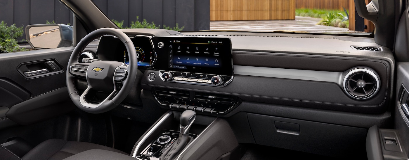 The cabin of a 2024 Chevy Colorado for sale.