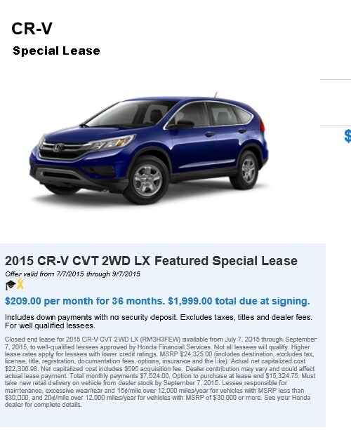 Specials Bedard Brothers Honda