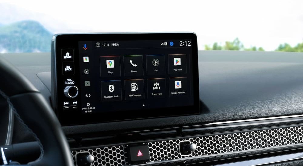 Honda%20Civic%20for%20sale%20-%202025%20Honda%20Civic%20-%20Infotainment%20dash.jpg A close-up of an infotainment center is shown in a 2025 Honda Civic.