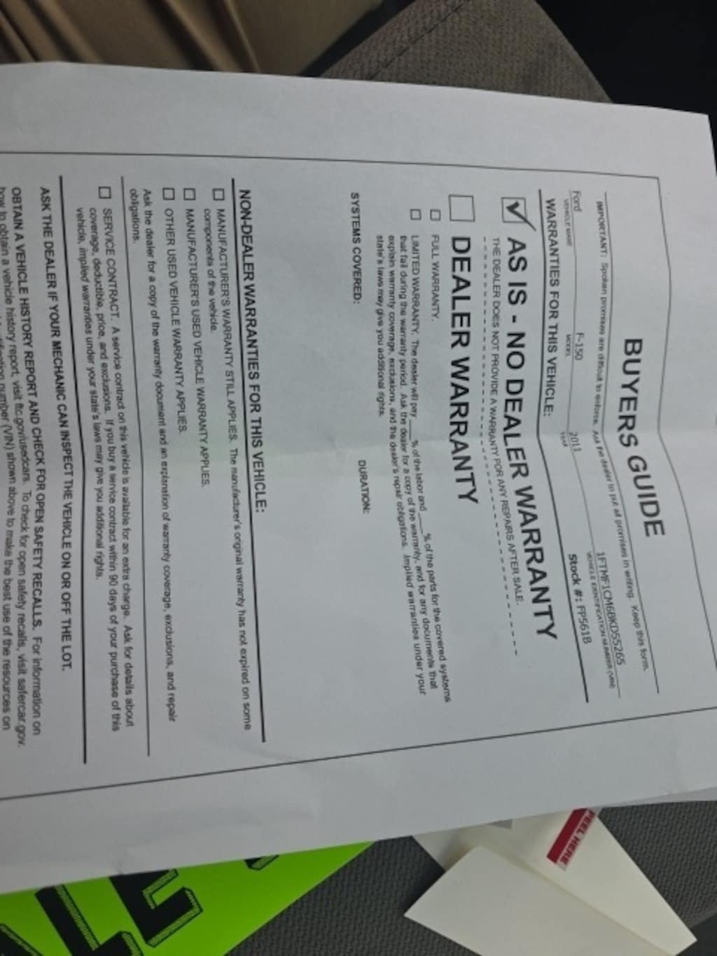 Used 2011 Ford F-150 XL Truck