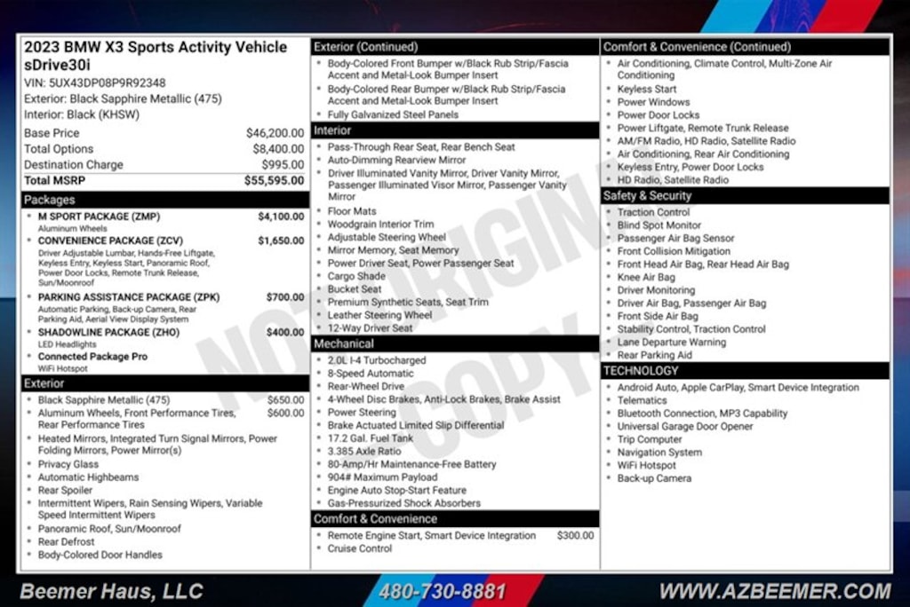 Certified 2023 BMW X3 sDrive30i SUV