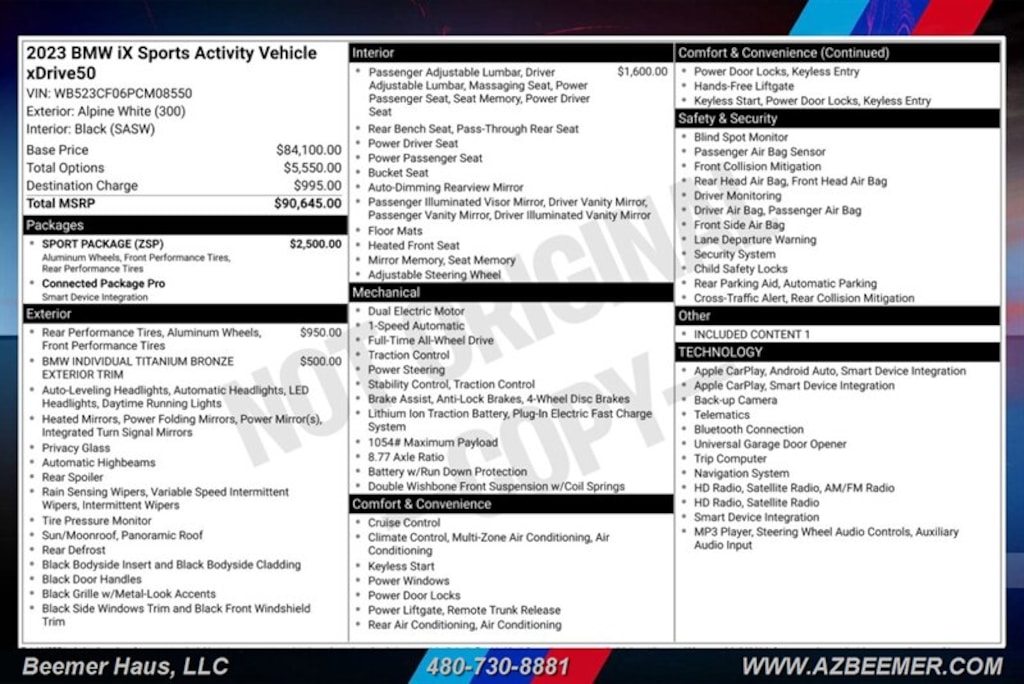 Certified 2023 BMW iX xDrive50 SUV