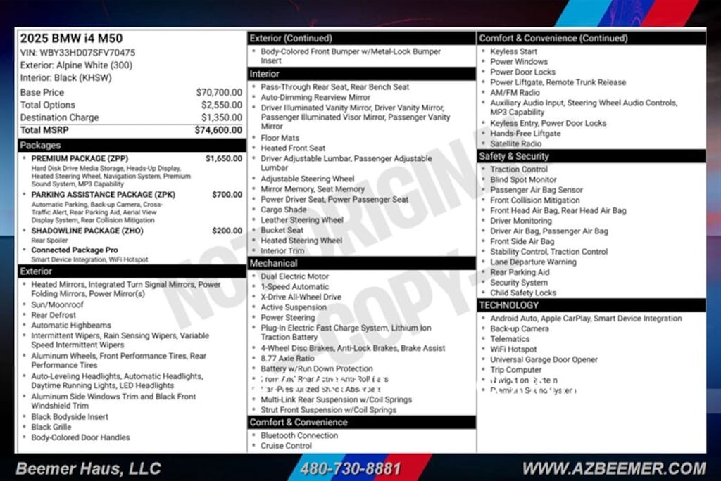 Certified 2025 BMW i4 M50 Gran Coupe