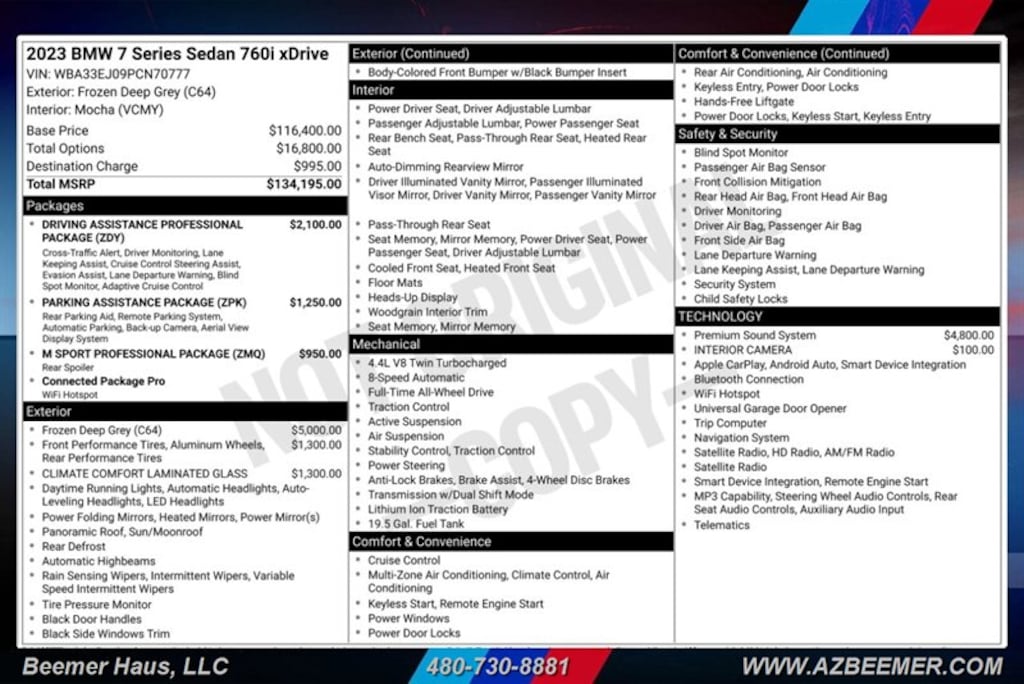 Certified 2023 BMW 760i xDrive Sedan