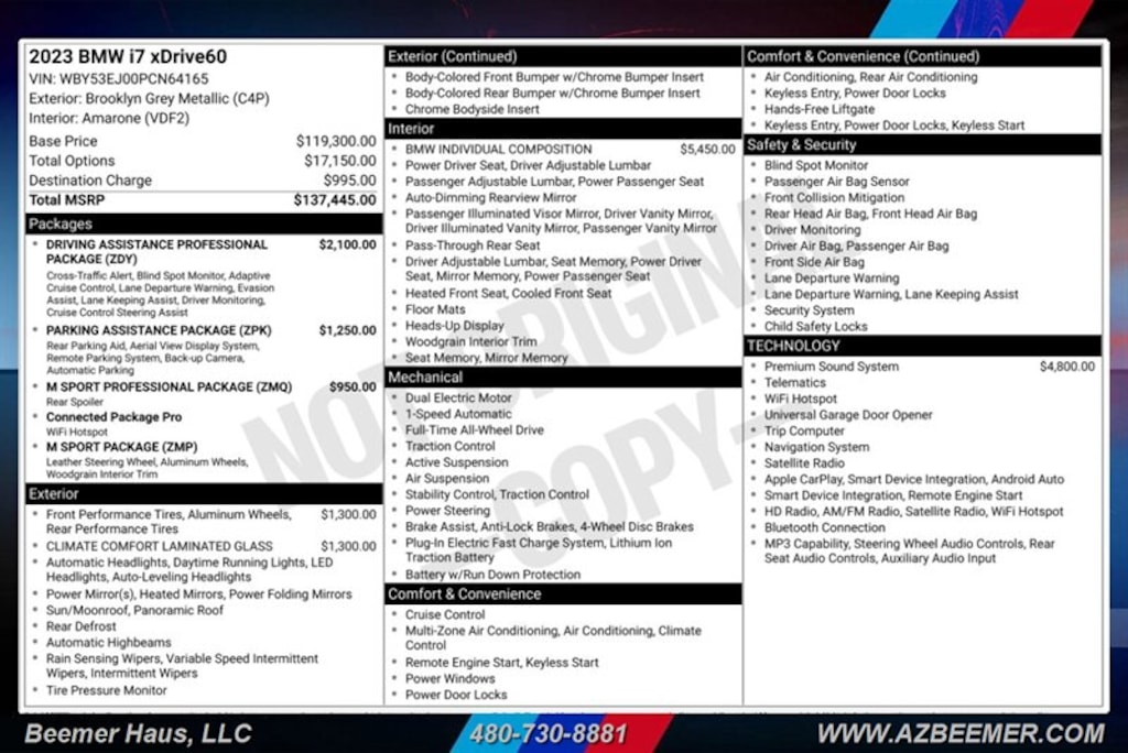 Certified 2023 BMW i7 xDrive60 Sedan