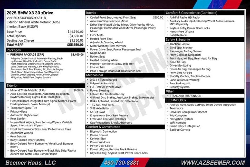Certified 2025 BMW X3 30 xDrive SUV