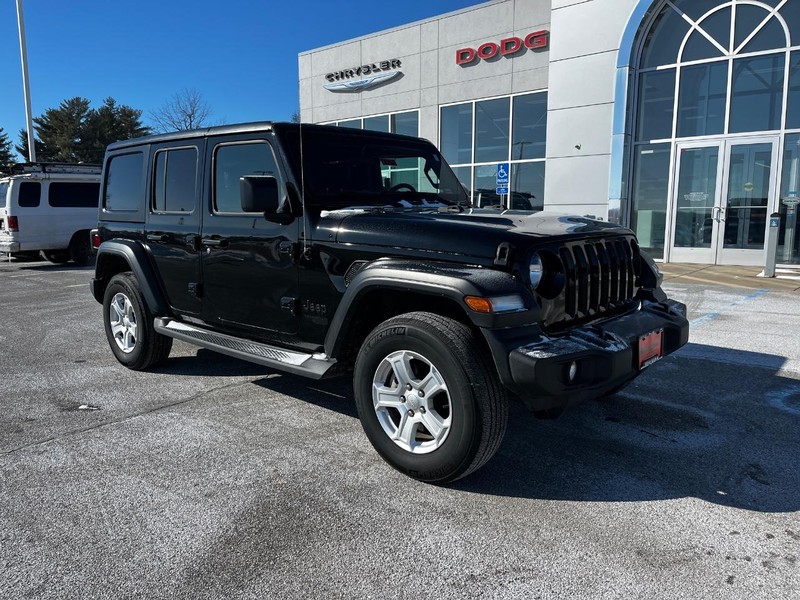 Used 2021 Jeep Wrangler Unlimited Sport S with VIN 1C4HJXDG4MW837658 for sale in Troy, MO