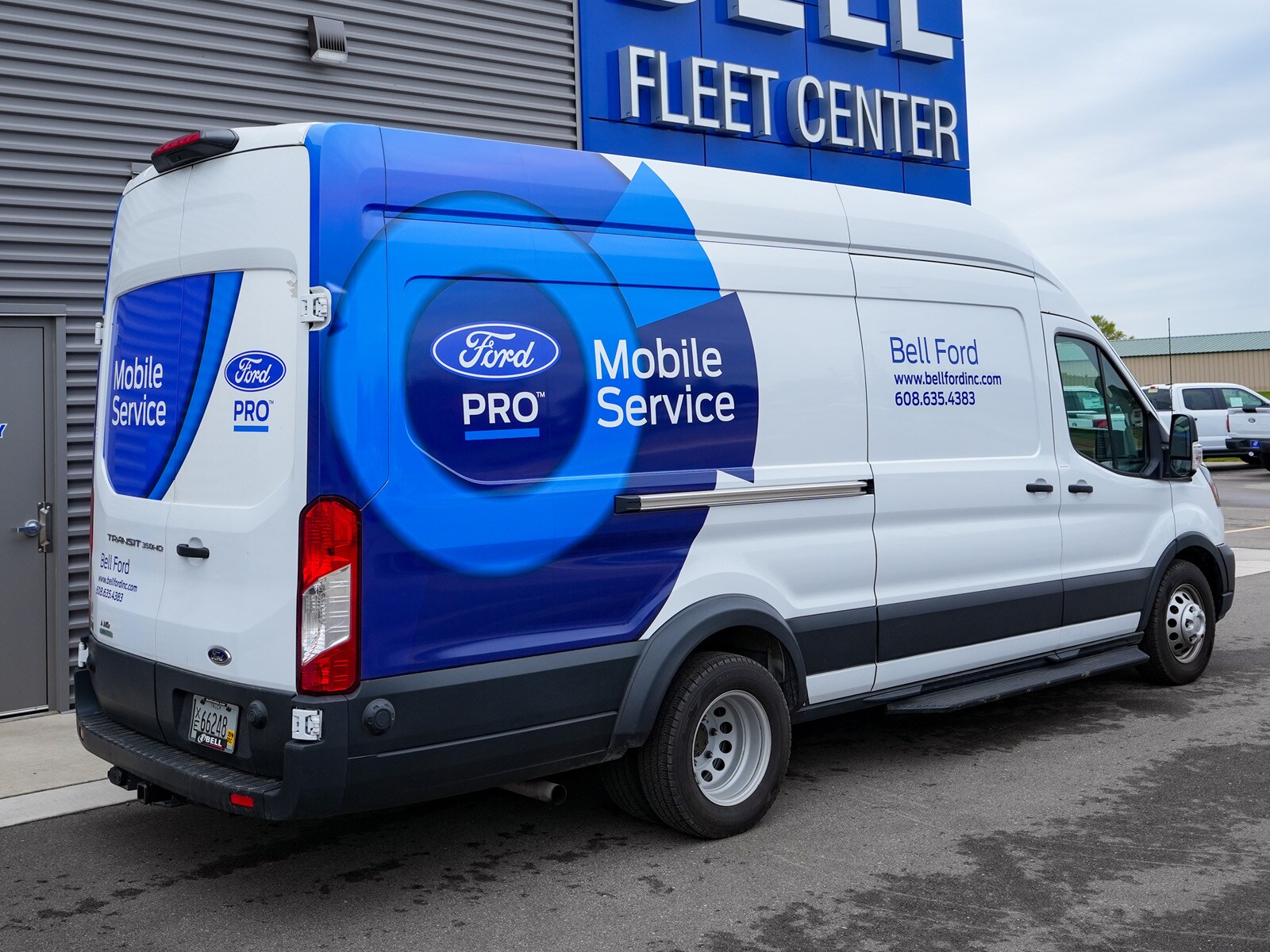 Ford mobile service van serving fleet customers near Arlington, Wisconsin